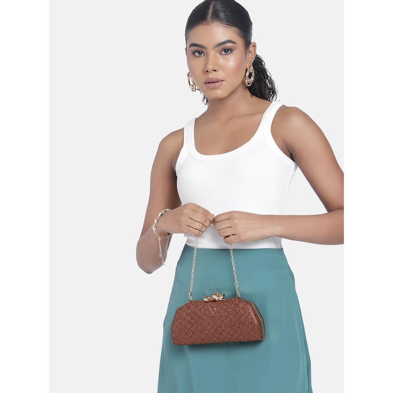 Allen Solly Shimmery Textured Purse Clutch