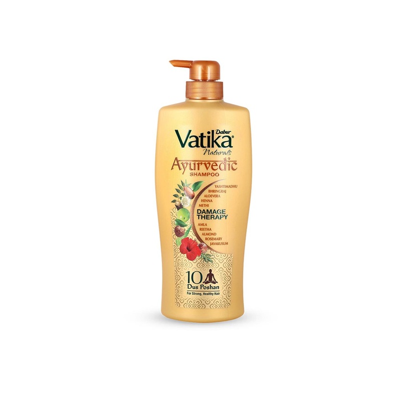 Dabur Vatika Ayurvedic Shampoo Damage Therapy with 10 Natural Herbs – 640ml