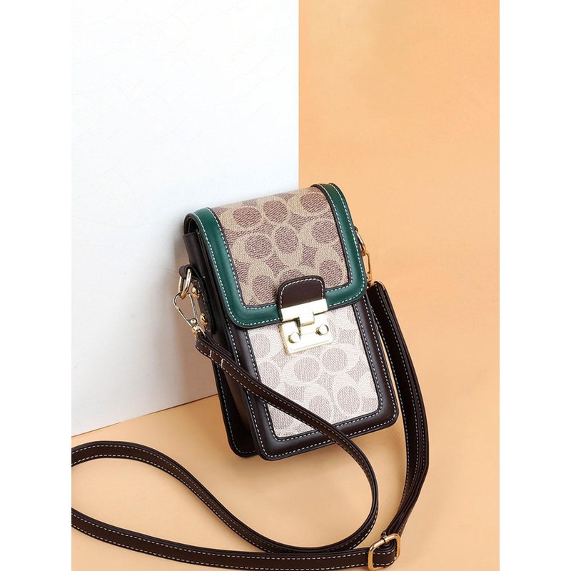 Diva Dale Geometric Printed Structured Sling Bag With Buckle Detail