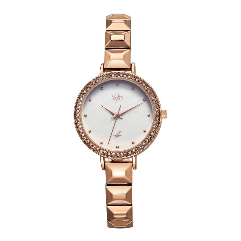 Fastrack Women Vyb Enigma Dial & Bracelet Style Straps Analogue Watch FV60050WM01W