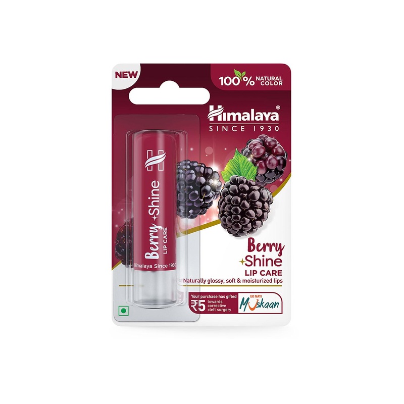 Himalaya Lip Care For Glossy Soft & Moisturized Lips 4.5 g – Berry Shine