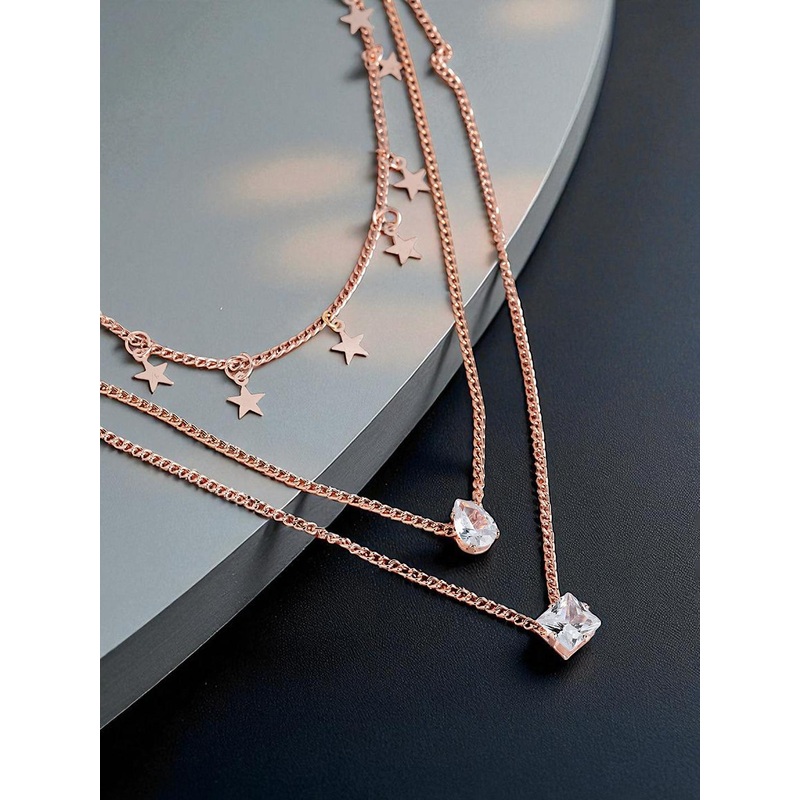 Kord Store Rose Gold Rose Gold-Plated Layered Necklace