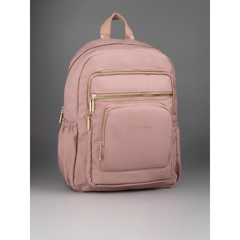 Lino Perros Women Peach-Coloured Solid Backpack