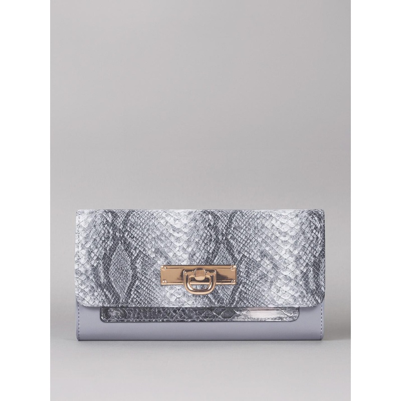 Lino Perros Women Snakeskin Print Three Fold Wallet