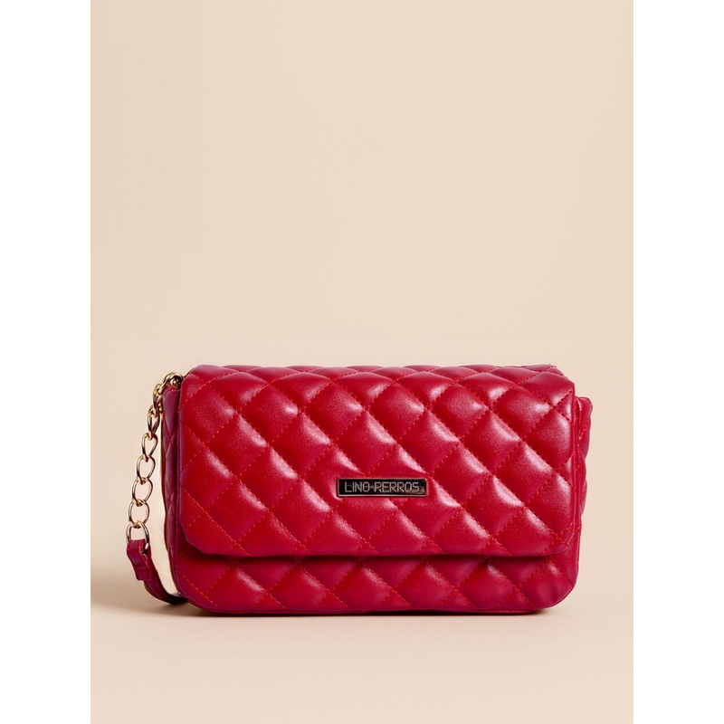 Lisa Haydon for Lino Perros Red Quilted Sling Bag
