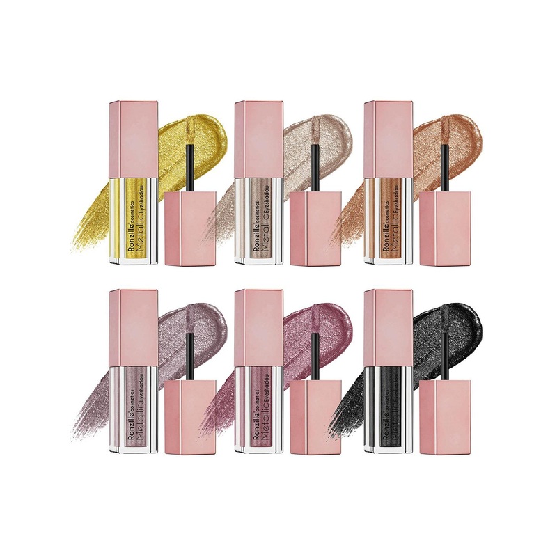 Ronzille Set Of 6 Long Lasting Liquid Metallic Eyeshadow – 5 ml Each – 01-02-03-04-05-06