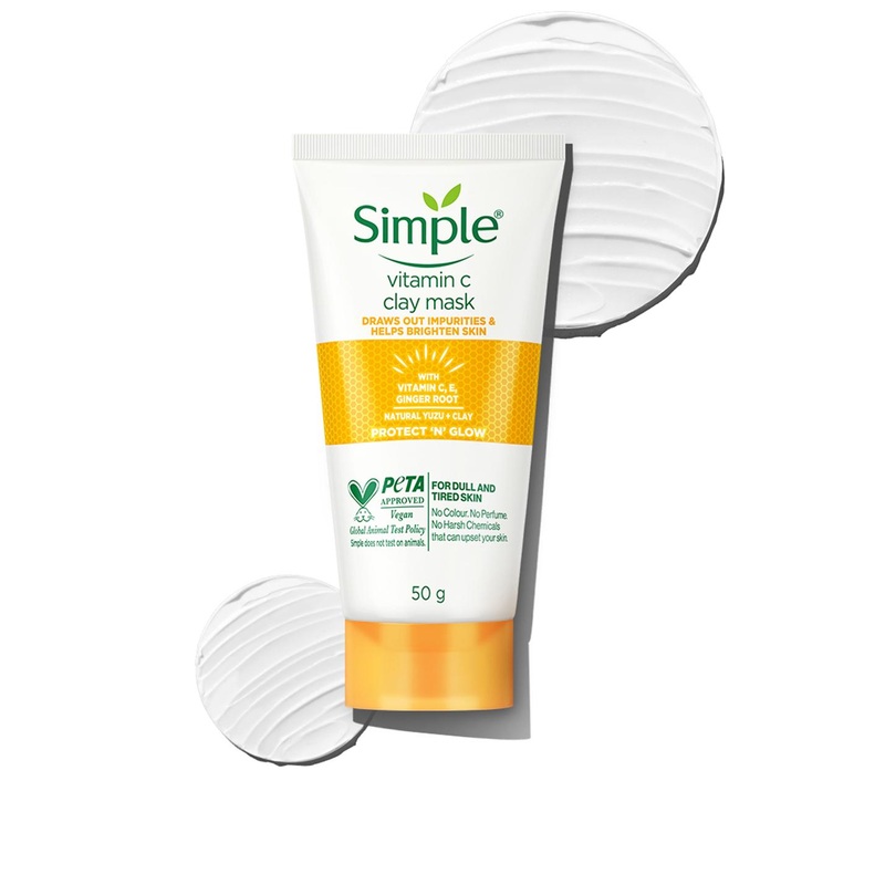 Simple Protect N Glow Vitamin C Brighten Clay Mask – 50g
