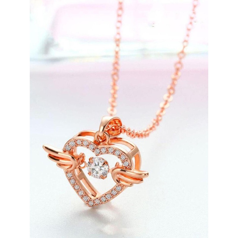 Wynona Rose Gold-Plated Heart Shaped Pendants With Chains