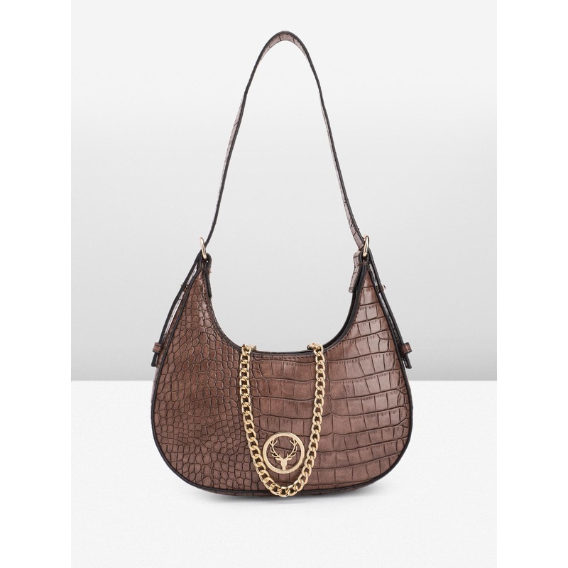 Allen Solly Animal Textured Structured Hobo Bag