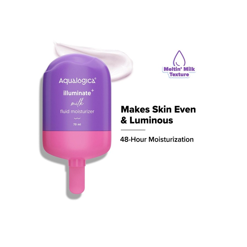 Aqualogica IIIuminate+ Milk Fluid Moisturizer with Wild Berries & Alpha Arbutin – 70 ml