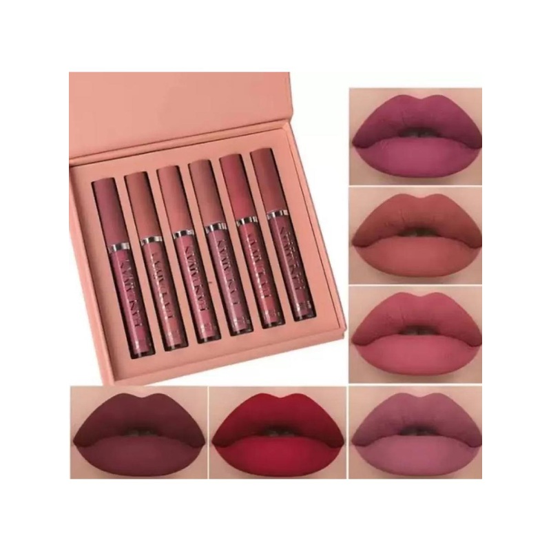 CVB Handaiyan Set Of 6 Waterproof & Long lasting  Liquid Matte Lipsticks-15ml each