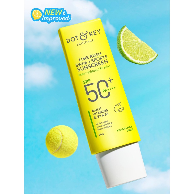 DOT & KEY Lime Rush Swim + Sports SPF 50+ PA++++ Sunscreen – 50g