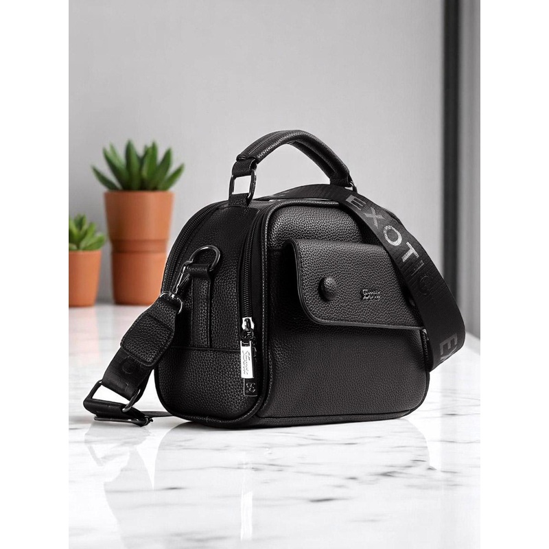 Exotic Textured Half Moon Sling Bag