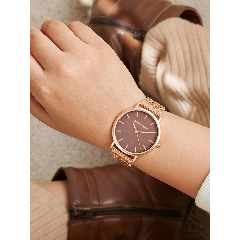 JOKER & WITCH Women Nebula Taupe Matt Dial & Straps Analogue Watch AMWW1077