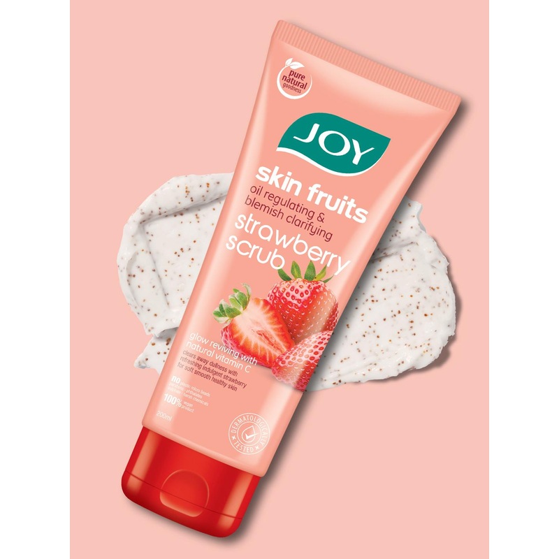 JOY Skin Fruits Oil Regulating Strawberry Face Scrub 200 ml