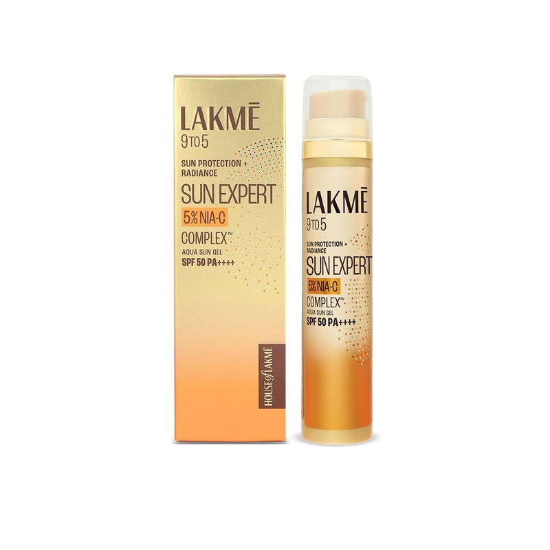 Lakme 5% Niacinamide & Vit C Water-Light Sunscreen Gel SPF 50 PA++++2X Glow – 56g