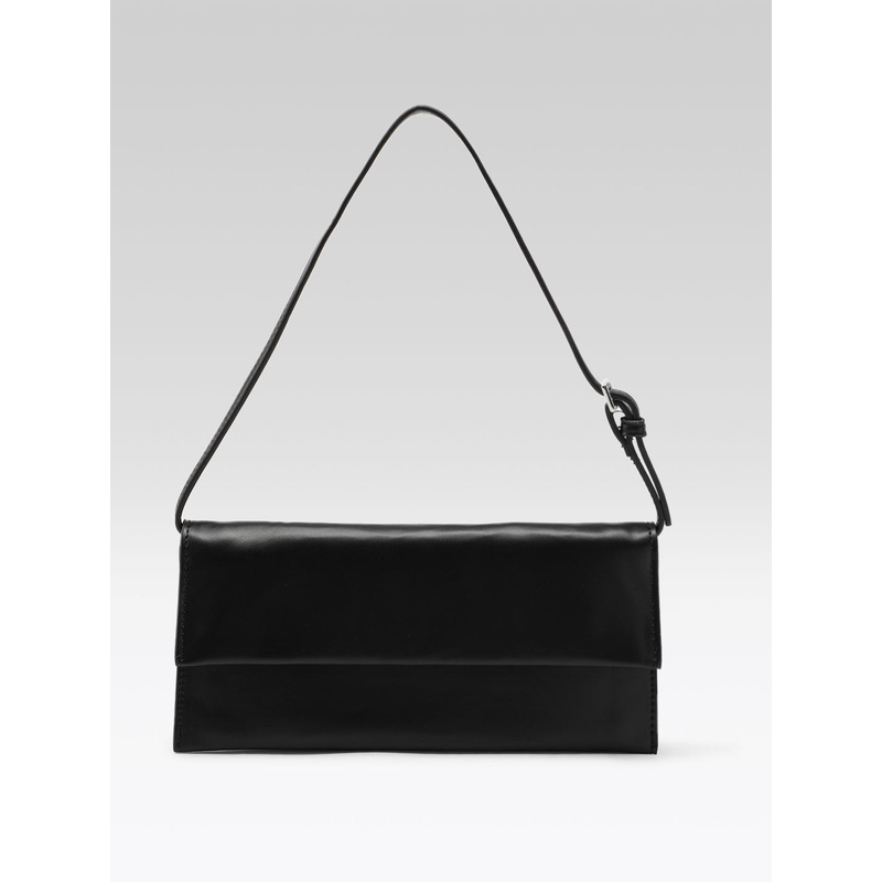 MANGO Solid Baguette Shoulder Bag