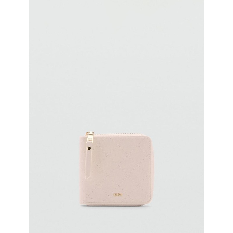 MANGO Women Quilted Zip Around Wallet