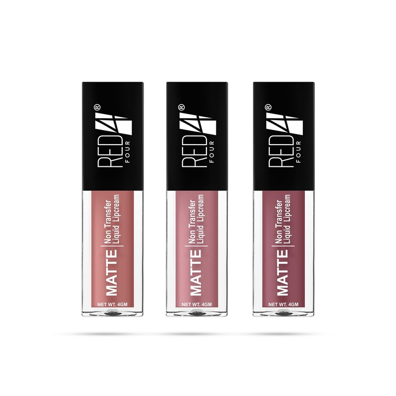 RED 4 Miss Perfect Set Of 3 Non Transfer Matte Liquid Lipstick 4 g Each Shade 210-211-212