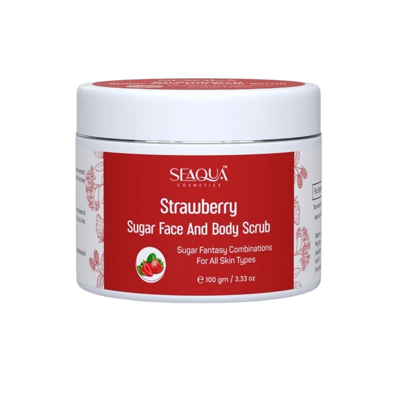 Seaqua cosmetics Strawberry Sugar Face & Body Scrub – 100 g