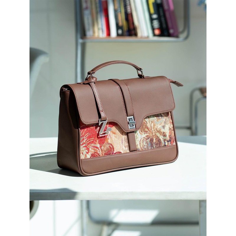 ZOUK Printed Bucket Satchel