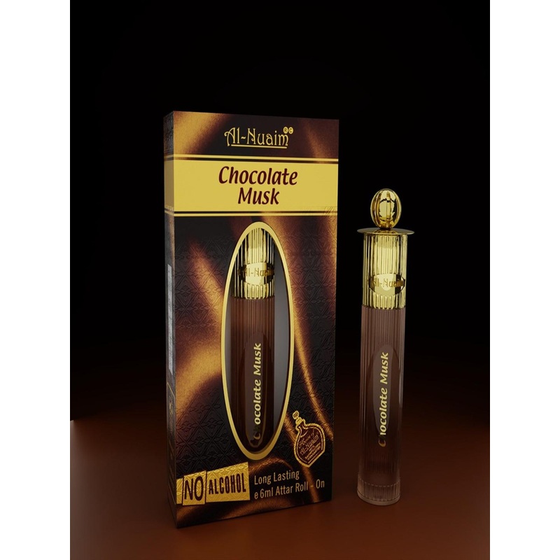 Al-Nuaim Set Of 2 Chocolate Musk Alcohol Free Attar- 6 ml Each