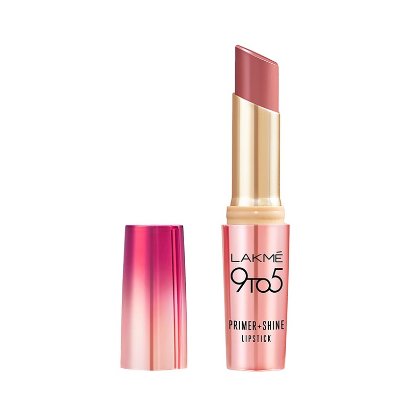 Lakme 9to5 Primer + Shine Lipstick Built-In Primer For Instant Shine  3.6g – Blush Mauve