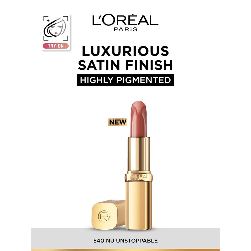 LOreal Paris Color Riche Smudge-Proof Satin Lipstick – Nu Unstoppable 540