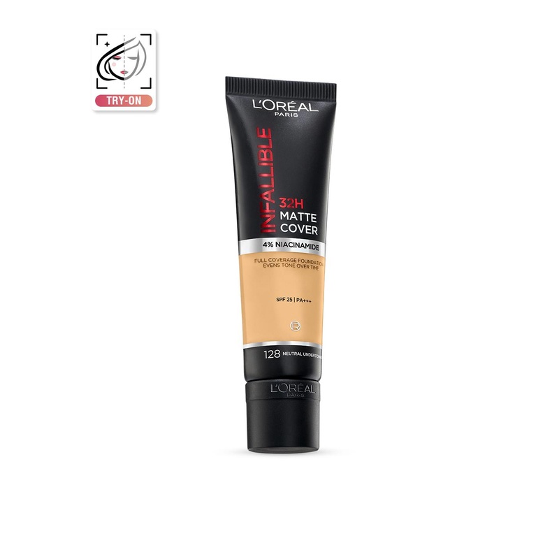 LOreal Paris Infallible 32H Matte Cover Liquid Foundation – 128 Neutral Undertone 30 ml
