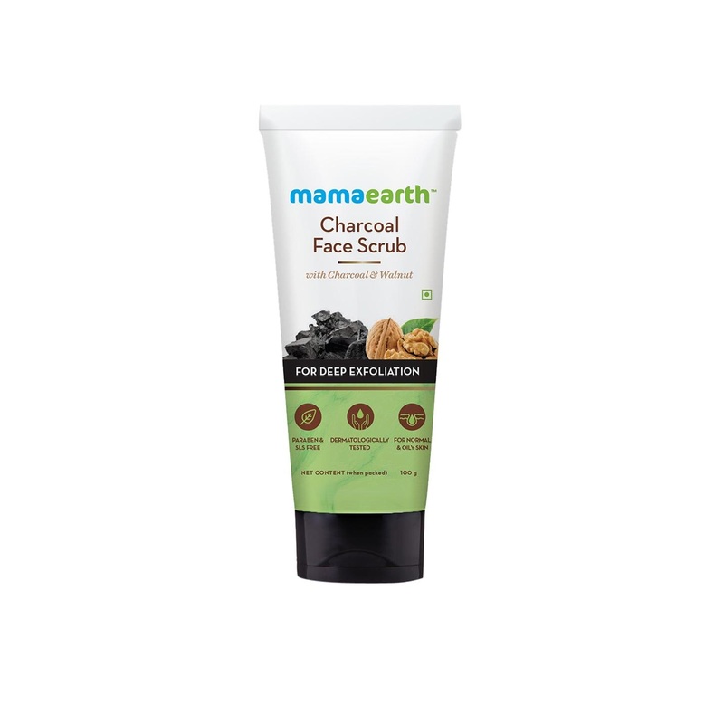 Mamaearth Charcoal Face Scrub with Walnut for Oily & Normal Skin 100 g