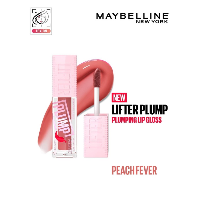 Maybelline New York Lifter Plump Long Lasting Lip Gloss 5 ml – Peach Fever 05