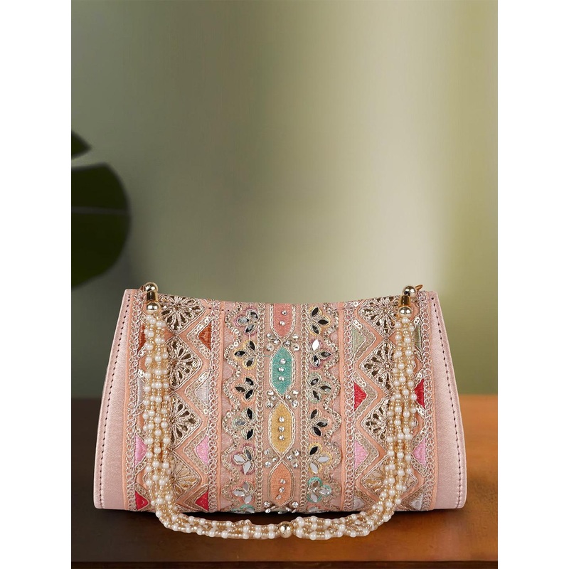 PLANX Embroidered Box Clutch