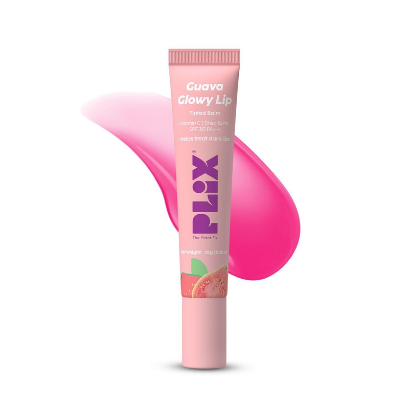 PLIX THE PLANT FIX SPF 30 PA+++ Guava Glowy Lip Tinted Balm With Vitamin C 10g – Pink
