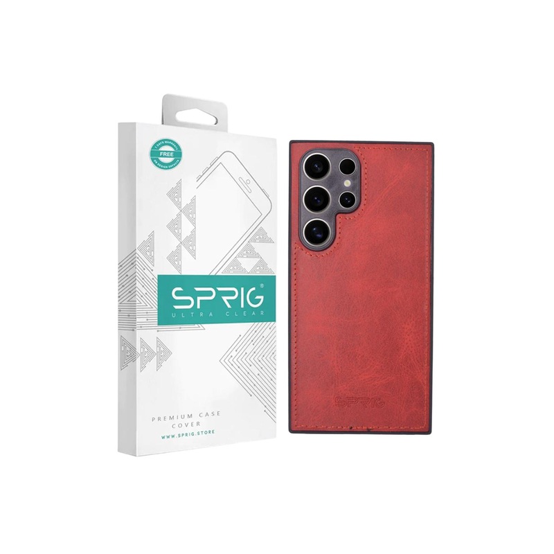 SPRIG Samsung Galaxy S24 Ultra Matte PU Leather Back Cover