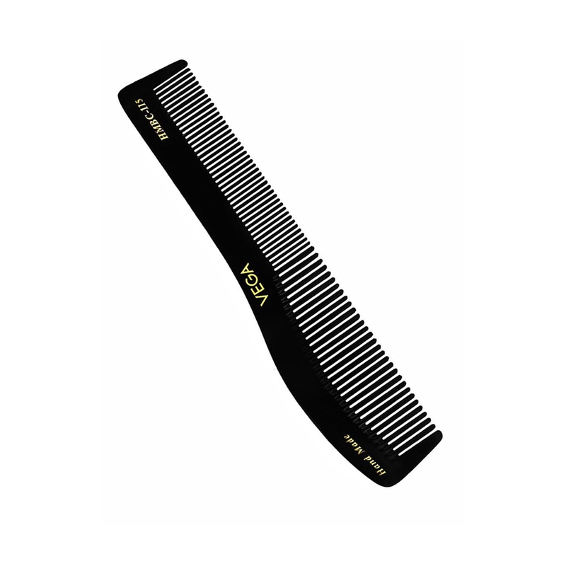 VEGA HMBC-115 Handmade Graduated Dressing Hair Comb – Black