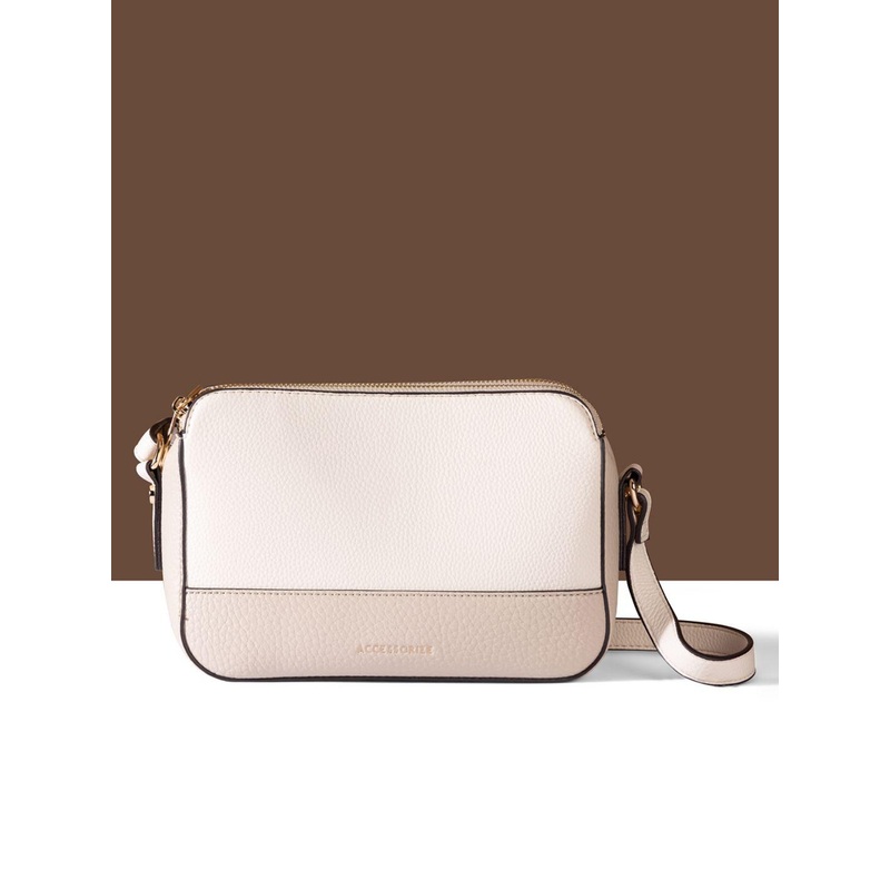 Accessorize Women Colourblocked PU Structured Sling Bag