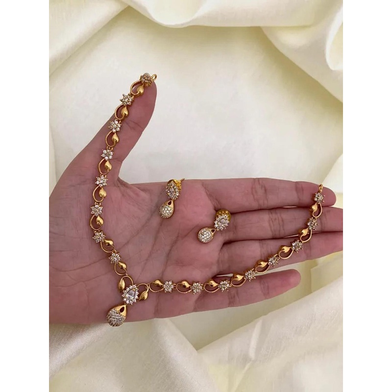 Anouk Gold-Plated Cubic Zirconia-Studded Jewellery Set