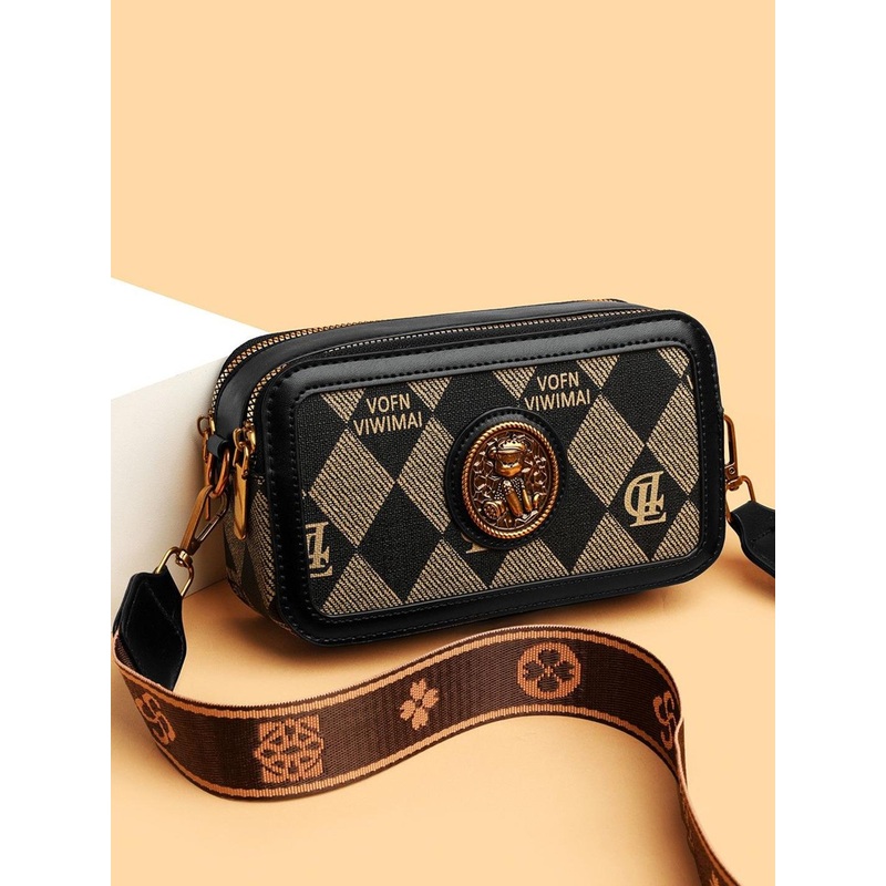 Diva Dale Women Checked Structured Sling Bag