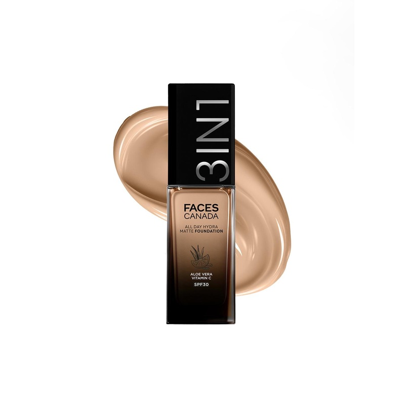 FACES CANADA 3-in-1 All Day Hydra Matte SPF30 Foundation 30ml – Medium Natural 022