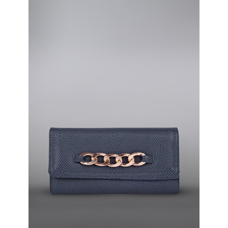 Lino Perros Women Snakeskin Textured Three Fold Wallet