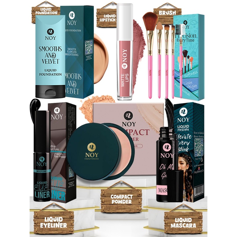 NOY Set Of 10 Long Lasting Waterproof Full Coverage Makeup Kit