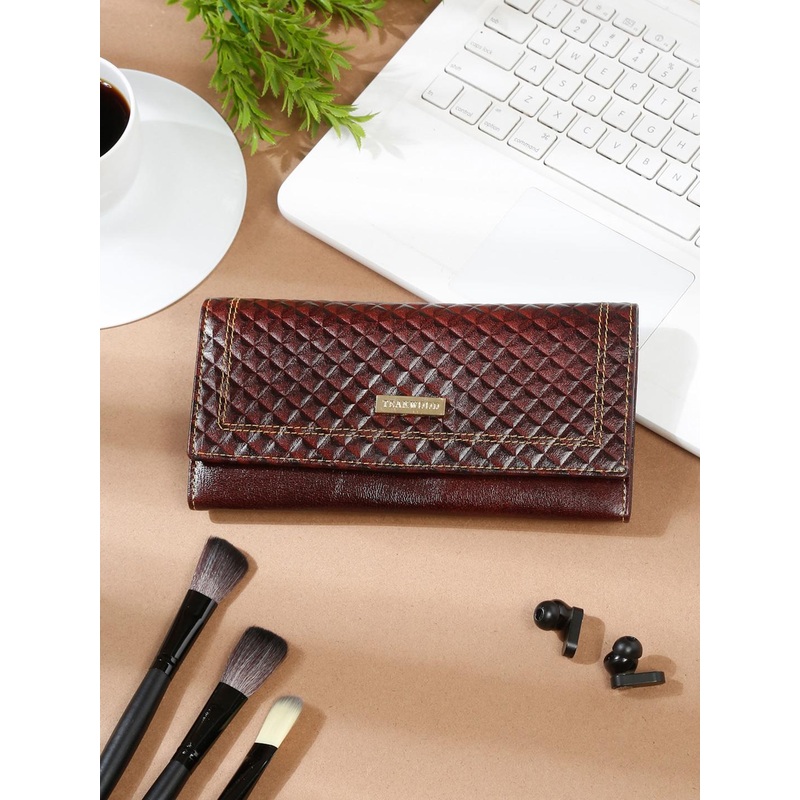 Teakwood Leathers Textured Leather Two Fold Wallet