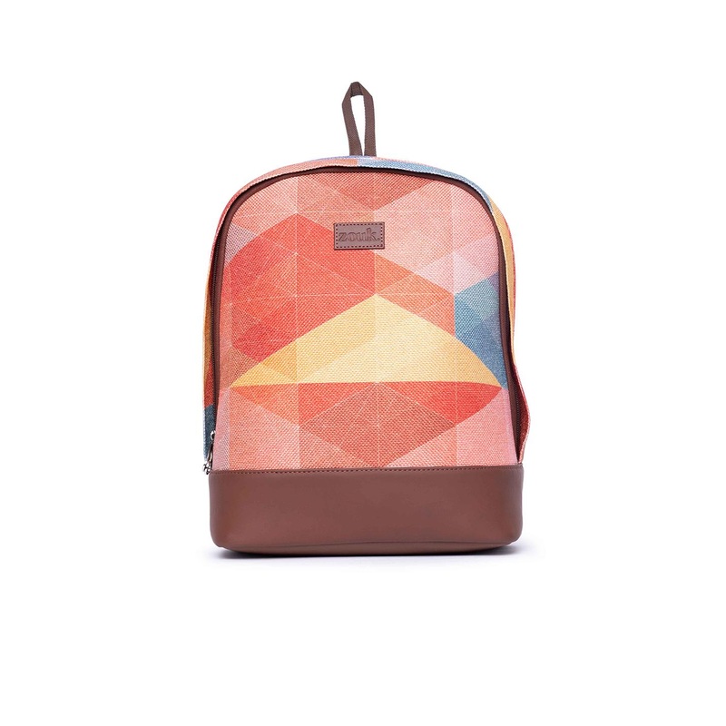 ZOUK Geometric Printed Backpack