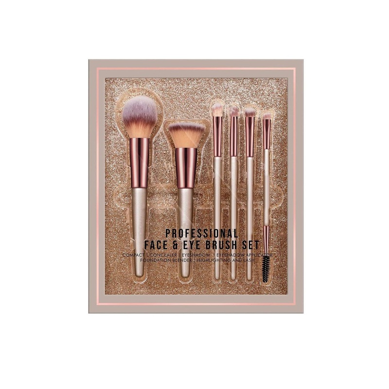 Adbeni 6-Pcs Professional Face & Eye Brush Set