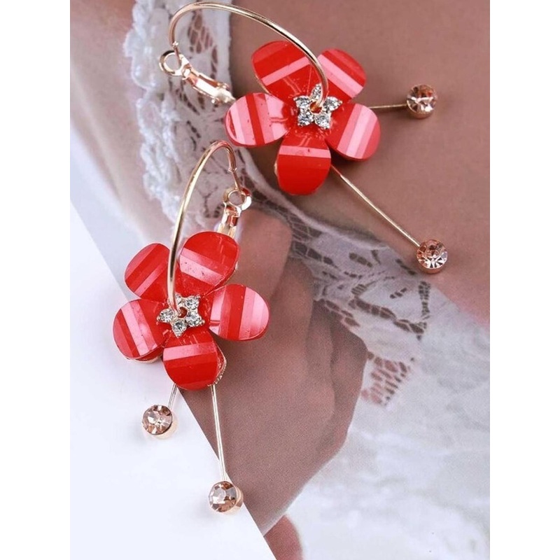 AKISON JEWELS Floral Drop Earrings