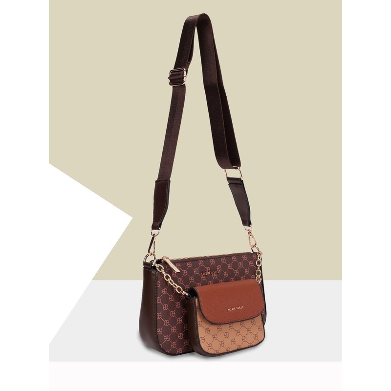 Allen Solly Woman Colourblocked Printed Structured Sling Bag