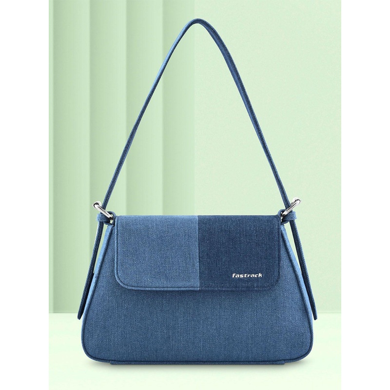 Fastrack Women’s Denim Colourblocked Structured Shoulder Bag