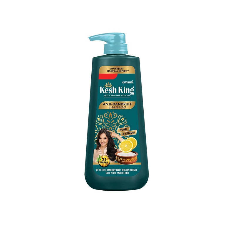 Kesh King Ayurvedic Anti-Dandruff Shampoo for Itchy Scalp with 21 Herb, Curd & Lemon-600ml