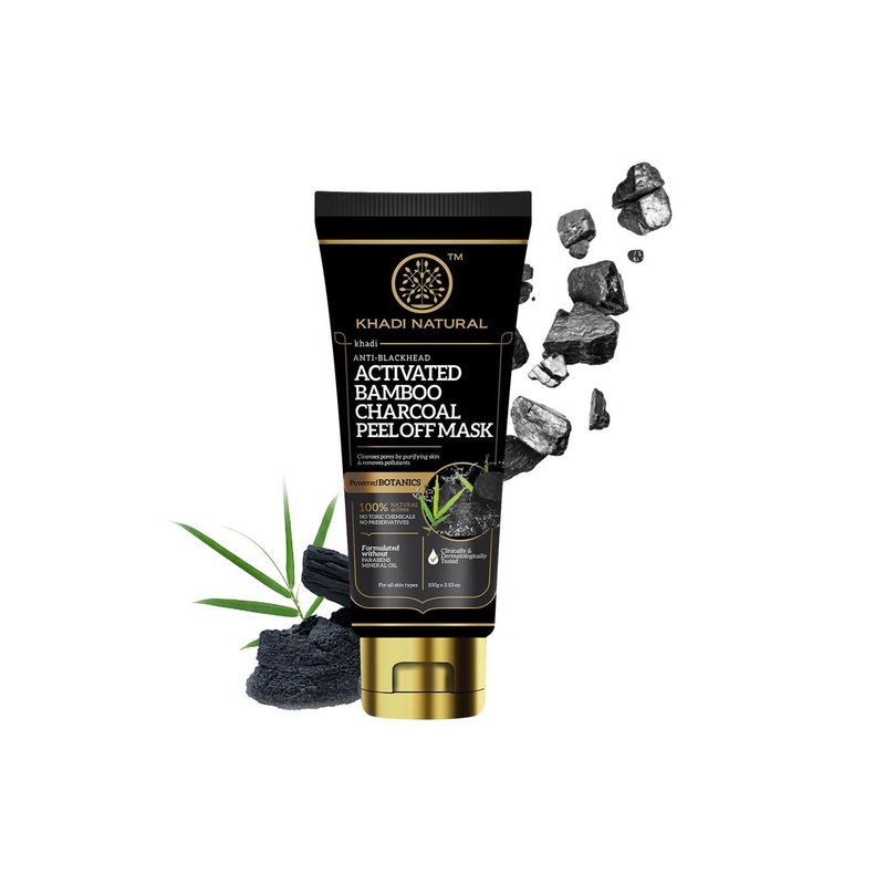 Khadi Natural Charcoal Peel Off Mask Fights Blackheads – 100g