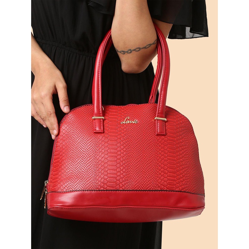 Lavie Moritz Red Solid Structured Handheld Bag